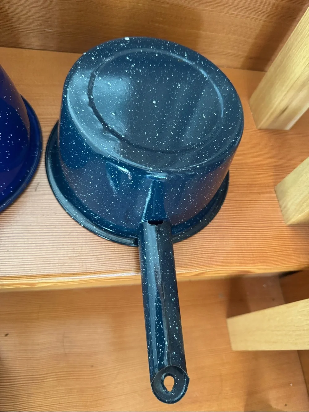 Blue Speckled Enamel Cookware - 3 Pieces